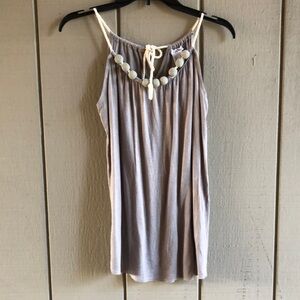Kenzie Gray Tie Back Embellished Camisole